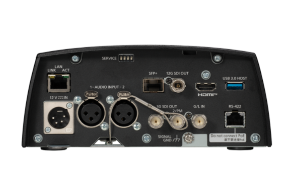 4K PTZ Camera with ports zoomed in