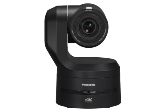 4K PTZ Camera with lens pointing straight towards user