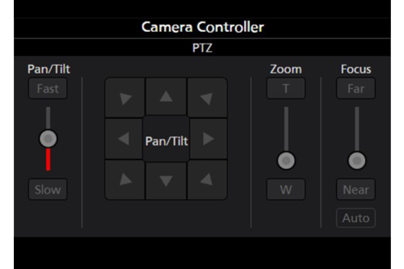 Graphic User Interface for camera controller