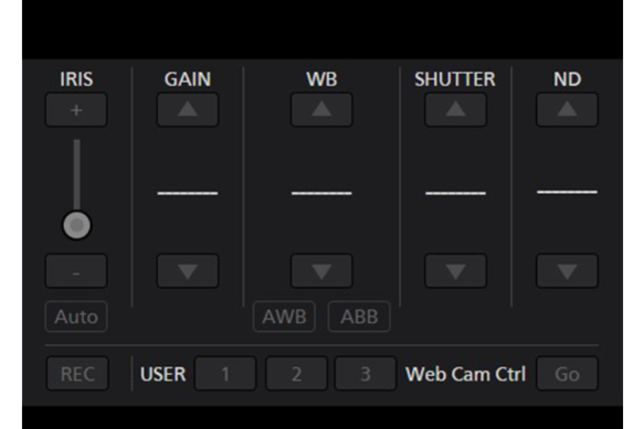 Graphic User Interface for camera controls