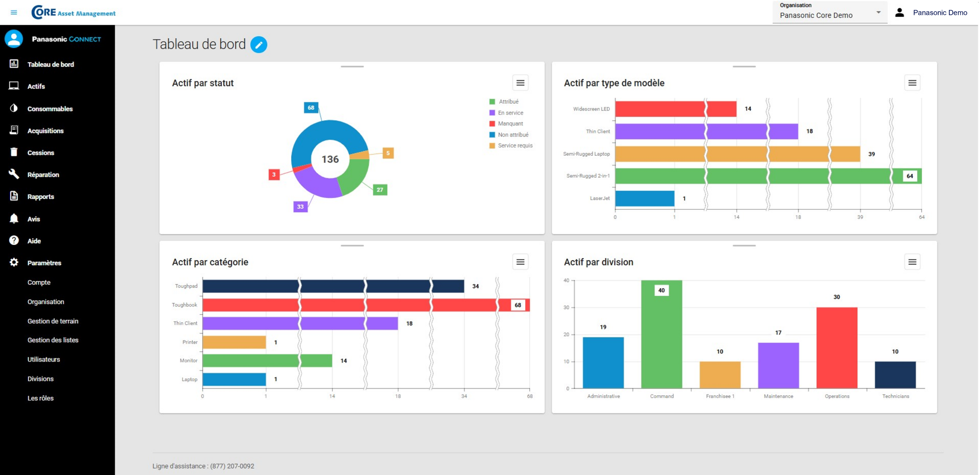 Screen capture of an asset details page