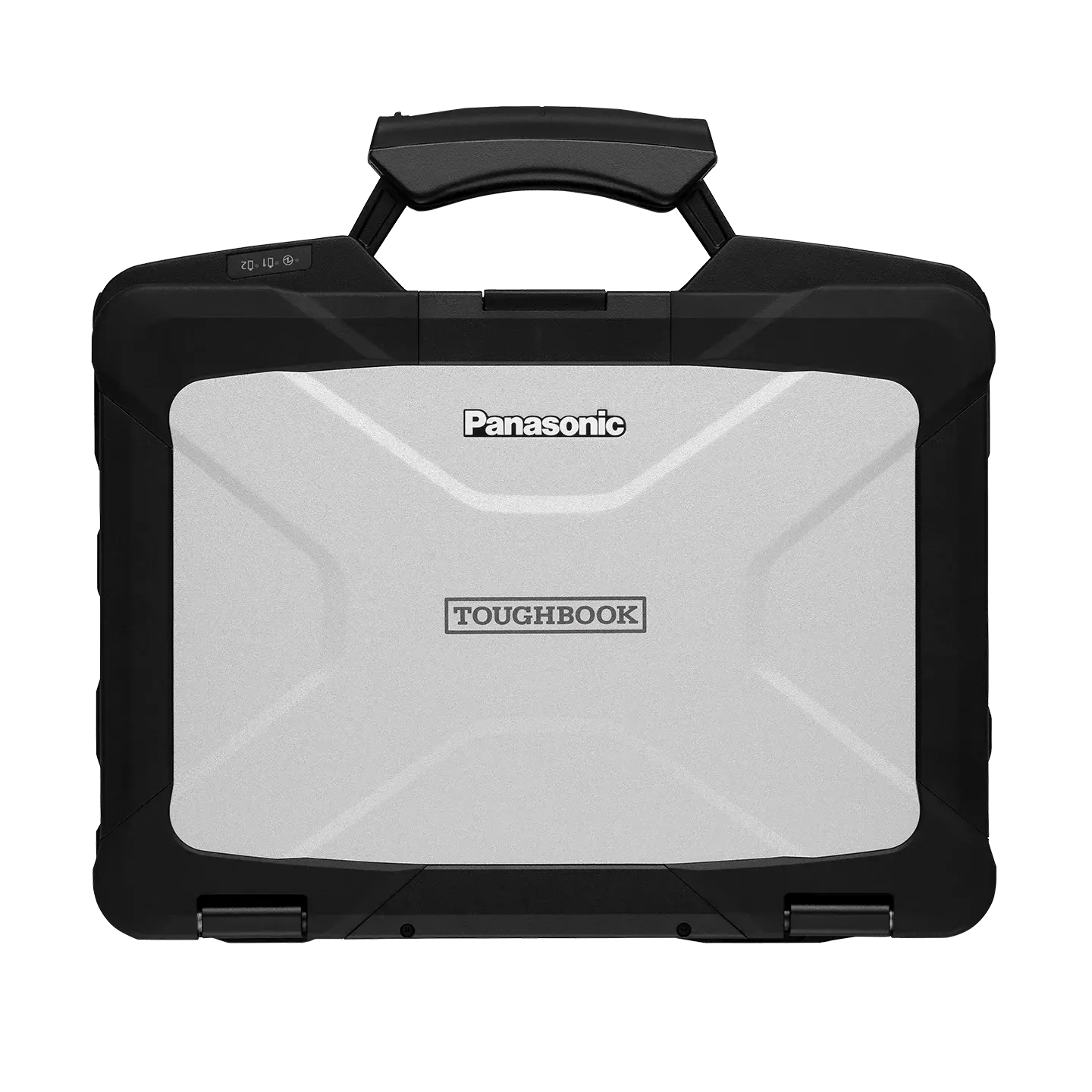 Ordinateur portable TOUGHBOOK 40 fermé comme une petite valise avec poignée noire    