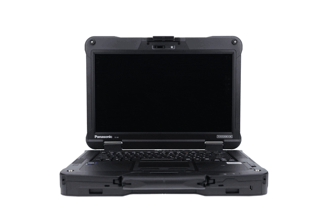 Image pivotante d’un bloc-notes TOUGHBOOK 40 de Panasonic ouvert.