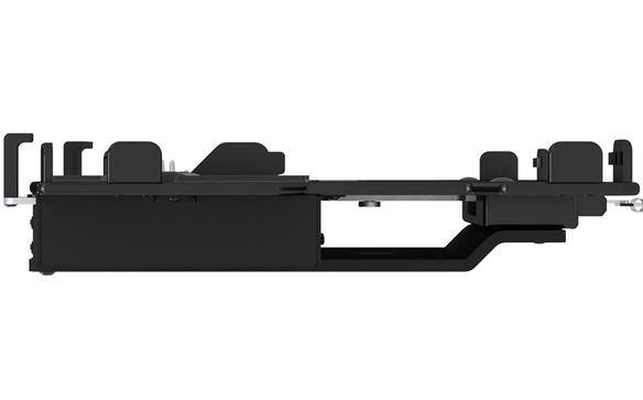 Black Cradle for ToughBook 33 ordinateur portable avec verrouillage d'écran et adaptateur d'alimentation.