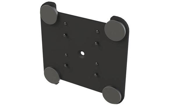 Mont aimant rectangulaire noir avec quatre aimants circulaires aux coins.