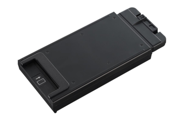 Black Panasonic smart card reader with card slot.