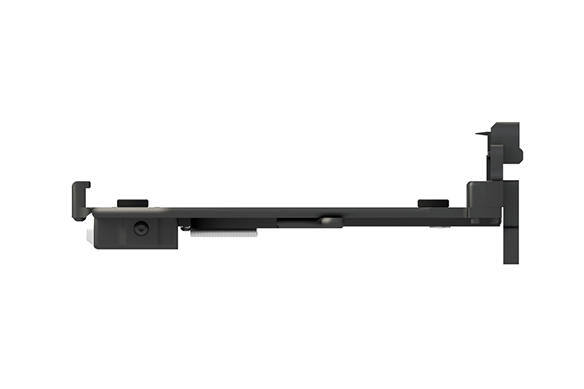 Berceau de véhicule noir pour Panasonic Toughbook 31, vue latérale.