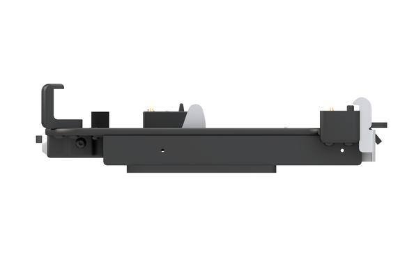 Black vehicle dock for Panasonic Toughbook 54, side view.