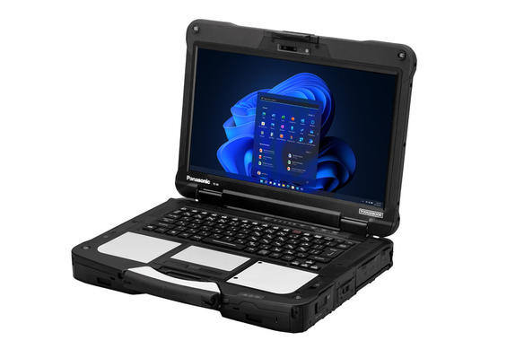 Toughbook 40 angled towards its right to show the right profile