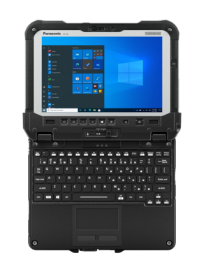 Toughbook G2 Tablet with keyboard laid flat