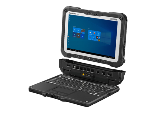 Toughbook G2 Tablet detached from keyboard leaned to the right