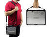 Cas de transport portable avec bandoulière et boîtier portable.