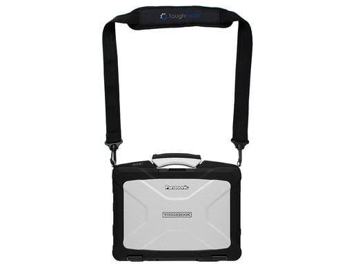 Kit de bandoulière noir et gris avec marque Panasonic.