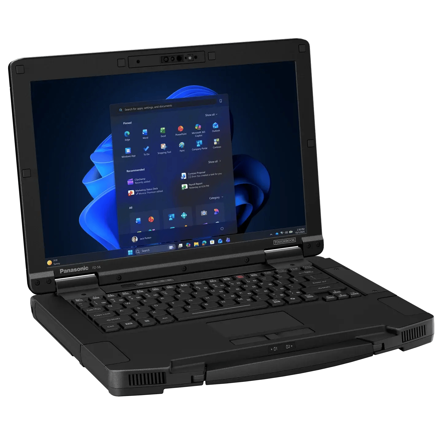 TOUGHBOOK 56 Rugged Laptop Front Left