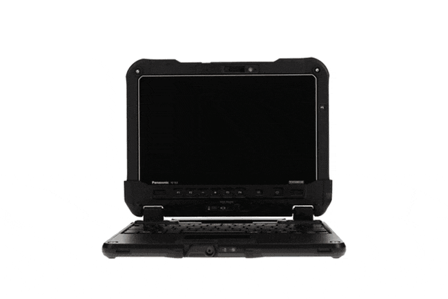 Rotating 360-degree view of the TOUGHBOOK G3 fully rugged 2-in-1 laptop and tablet with keyboard attached