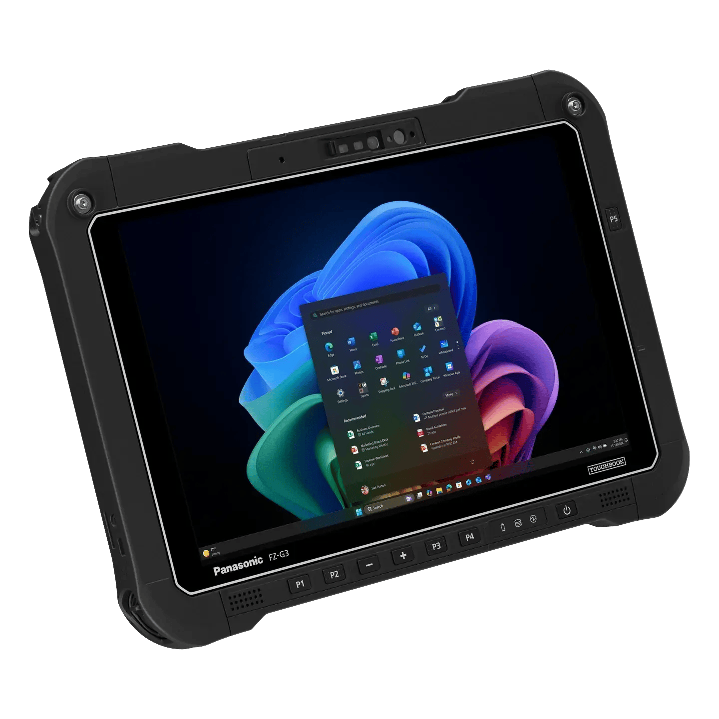 TOUGHBOOK G3 fully rugged tablet, angled left three-quarter view